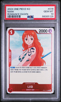 Graded 2024 One Piece Korean Nami #016 OP01 Romance Dawn Trading Card Game PSA 10 Gem Mint