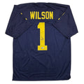 Autographed/Signed Roman Wilson Michigan Blue College Football Jersey Beckett BAS COA