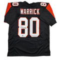 Autographed/Signed Peter Warrick Cincinnati Black Football Jersey Beckett BAS COA