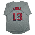 Autographed/Signed Alex Cora Boston Grey Baseball Jersey JSA COA