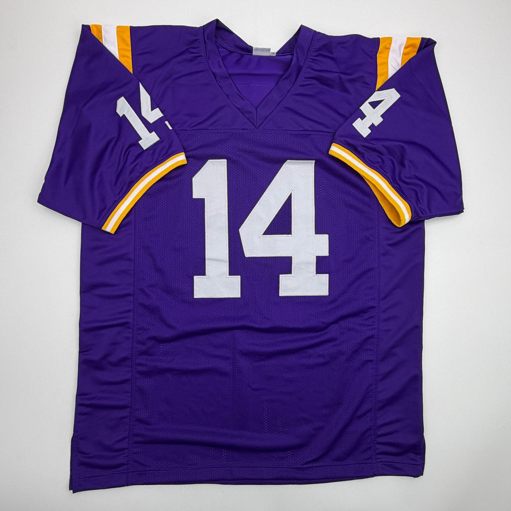 Autographed/Signed Michael Clayton LSU Purple College Football Jersey JSA COA