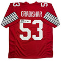 Autographed/Signed Randy Gradishar Ohio State Red College Football Jersey JSA COA