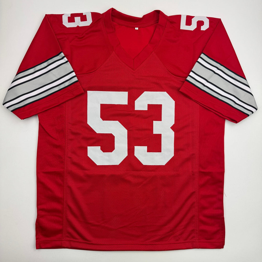 Autographed/Signed Randy Gradishar Ohio State Red College Football Jersey JSA COA