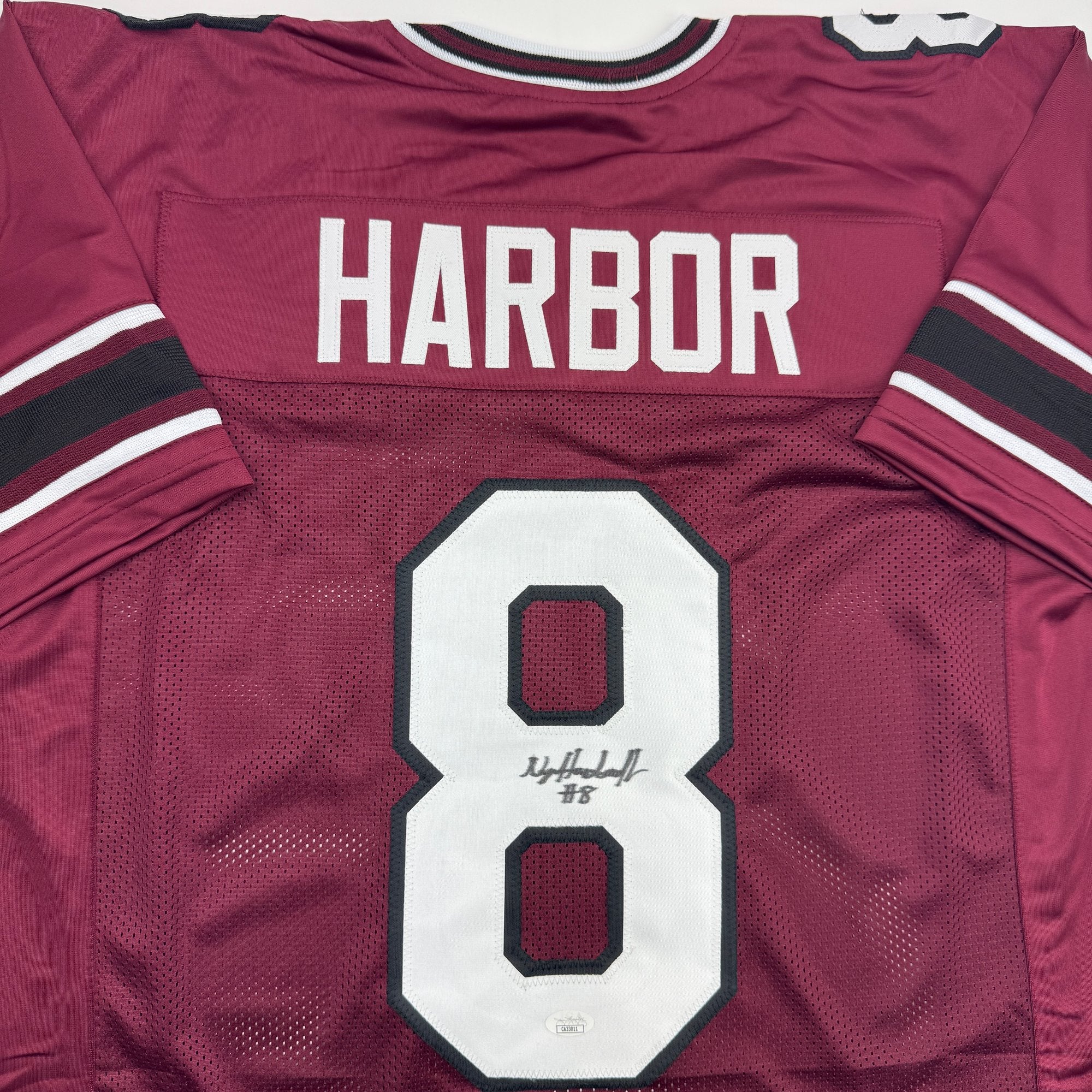 Autographed/Signed Nyck Harbor South Carolina Maroon College Football Jersey JSA COA