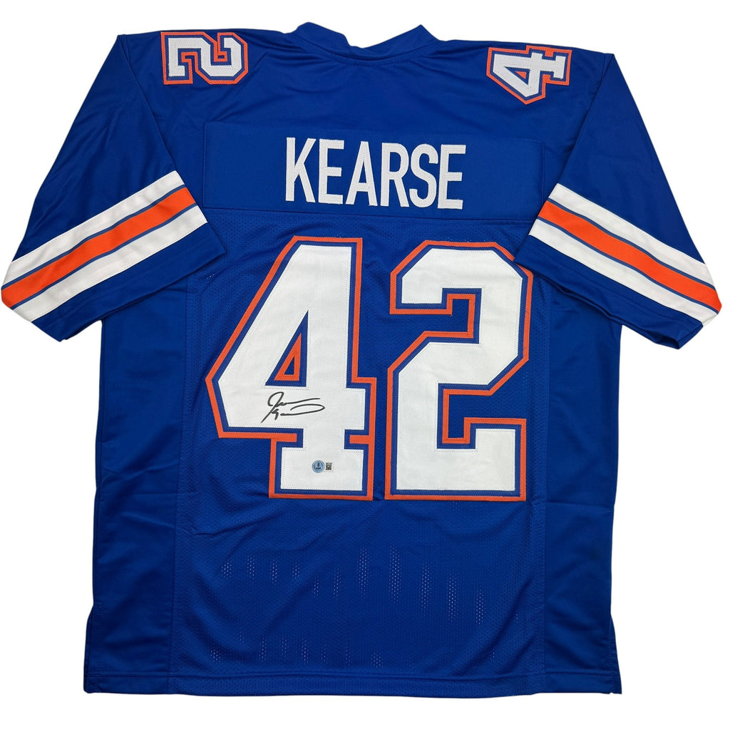 Autographed/Signed Javon Kearse Florida Blue College Football Jersey Beckett BAS COA