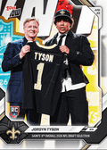 2026 Topps Now Jordyn Tyson #JTYS Saints 8th Overall 2026 NFL Draft Selection New Orleans Saints Rookie RC Football Card