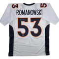 Autographed/Signed Bill Romanowski Denver White Football Jersey Beckett BAS COA