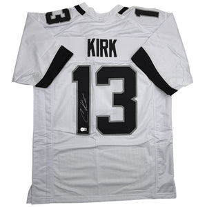 Autographed/Signed Christian Kirk Jacksonville White Football Jersey Beckett BAS COA