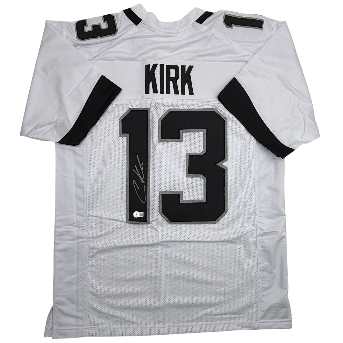 Autographed/Signed Christian Kirk Jacksonville White Football Jersey Beckett BAS COA