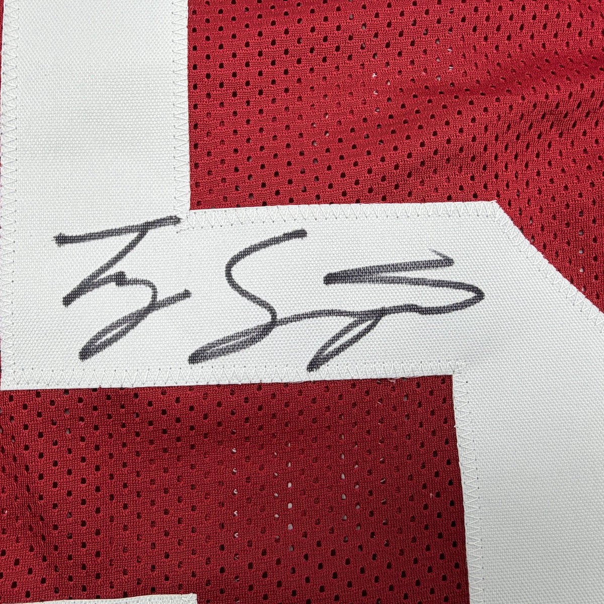 Autographed/Signed Tyler Ty Simpson Alabama Red College Football Jersey Beckett BAS COA
