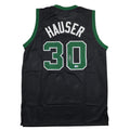 Autographed/Signed Sam Hauser Boston Black Basketball Jersey Beckett BAS COA