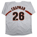 Autographed/Signed Matt Chapman San Francisco White Baseball Jersey Beckett BAS COA