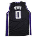 Autographed/Signed Malik Monk Sacramento Black Basketball Jersey Beckett BAS COA