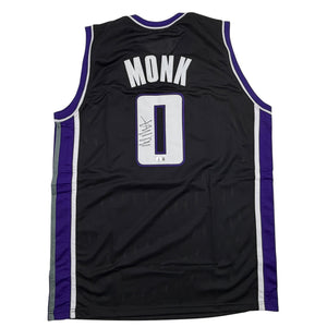 Autographed/Signed Malik Monk Sacramento Black Basketball Jersey Beckett BAS COA