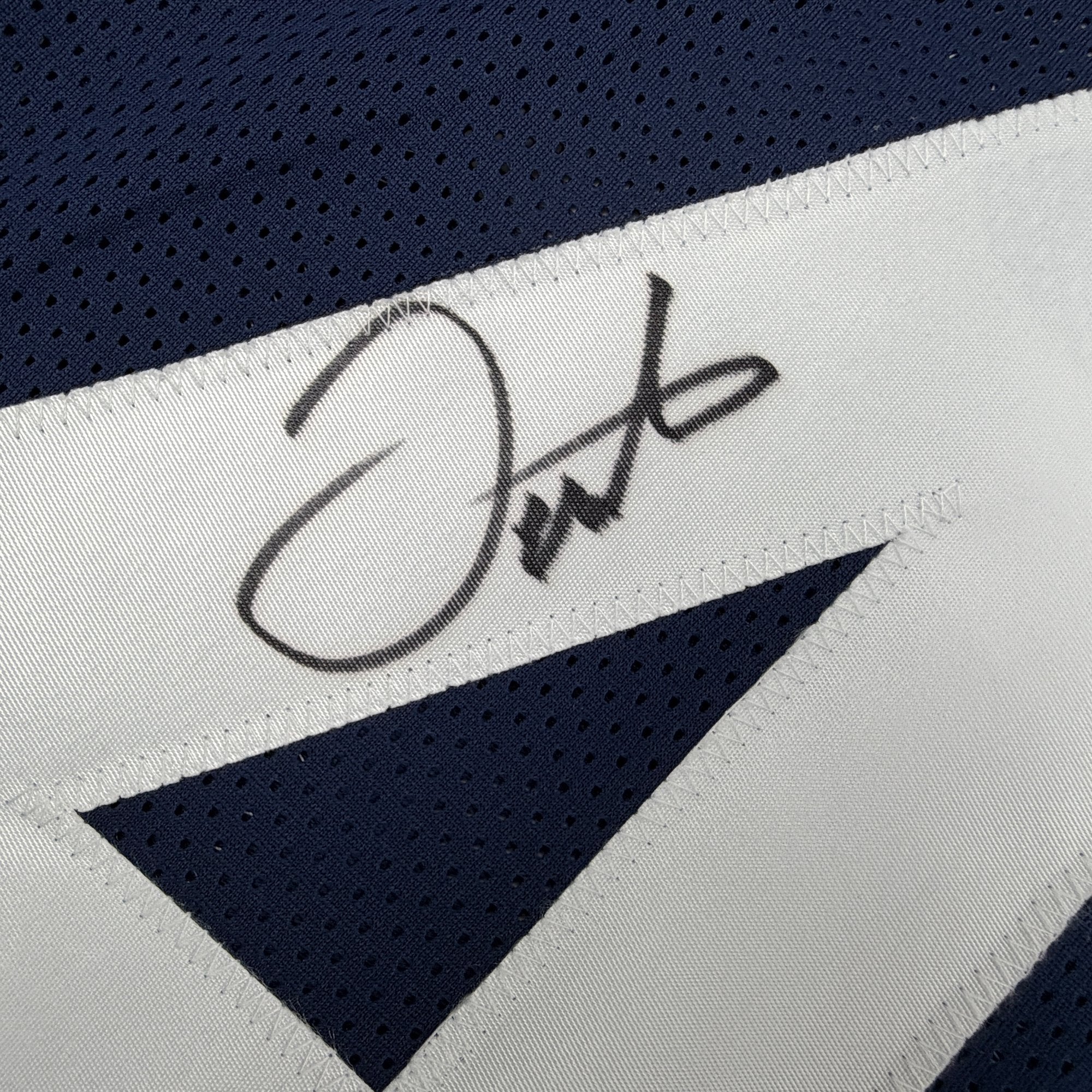 Autographed/Signed Jesse Luketa Penn State Blue College Football Jersey JSA COA