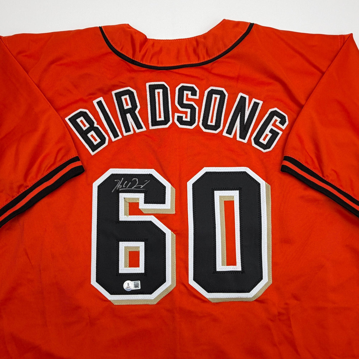 Autographed/Signed Hayden Birdsong San Francisco Orange Baseball Jersey Beckett BAS COA