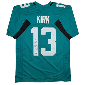 Autographed/Signed Christian Kirk Jacksonville Teal Football Jersey Beckett BAS COA
