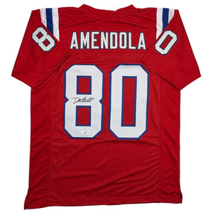 Autographed/Signed Danny Amendola New England Red Retro Football Jersey JSA COA