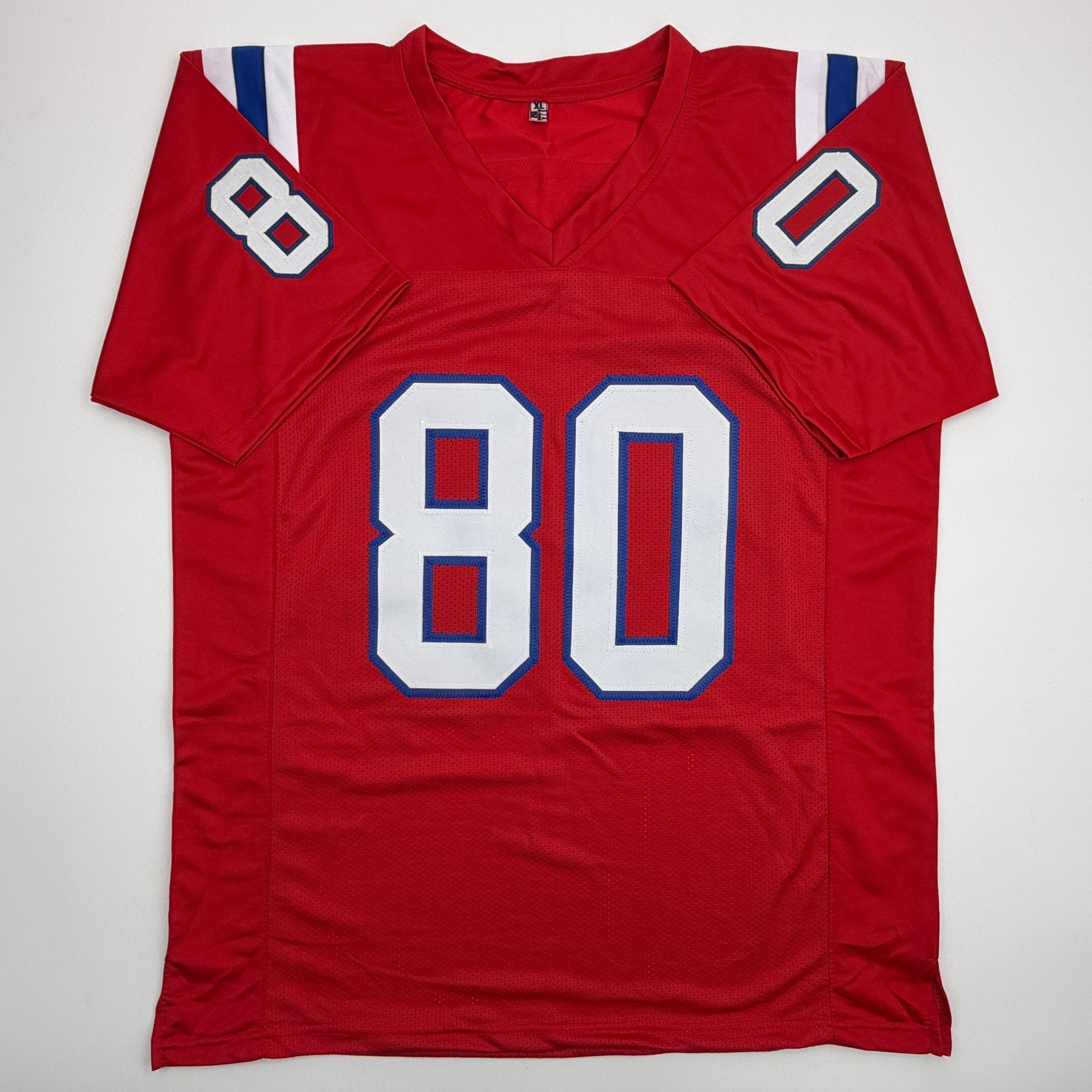 Autographed/Signed Danny Amendola New England Red Retro Football Jersey JSA COA