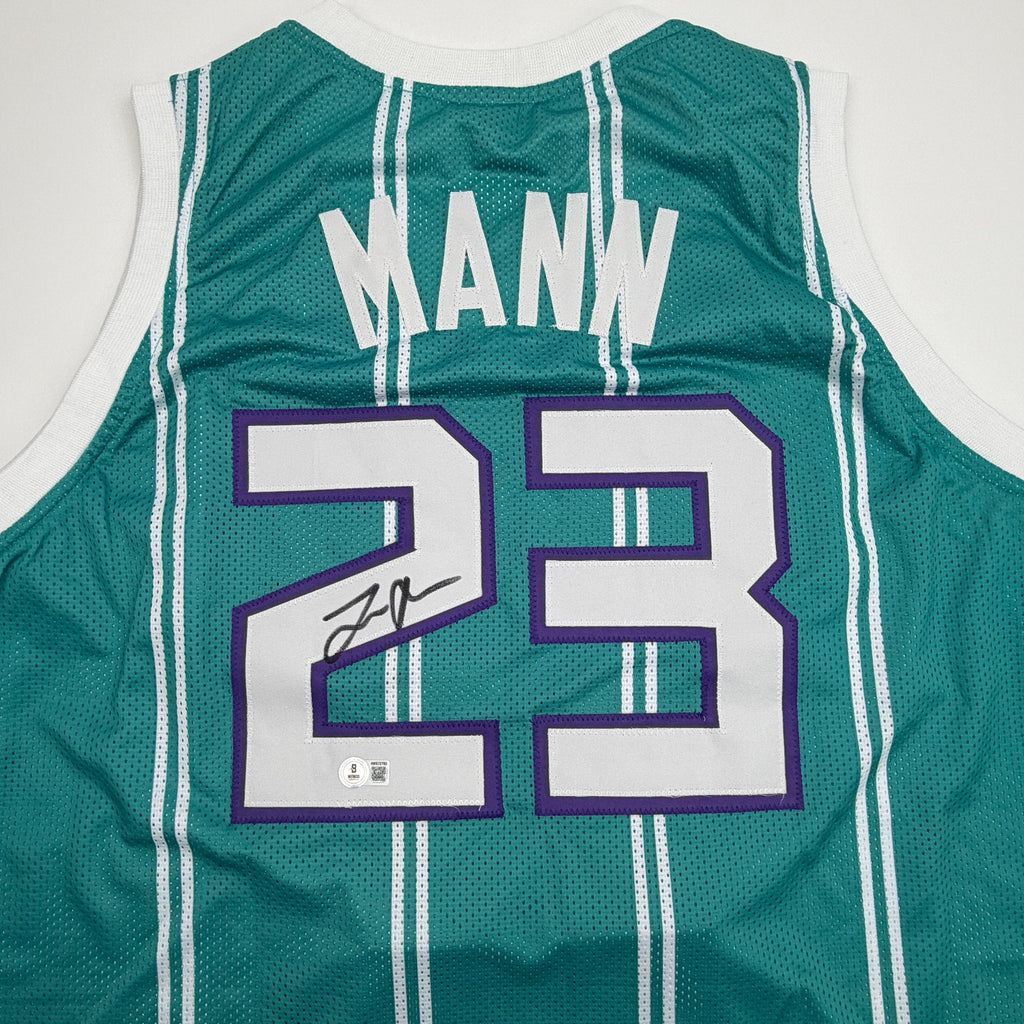 Autographed/Signed Tre Mann Charlotte Teal Basketball Jersey Beckett BAS COA