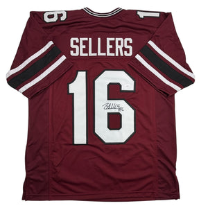 Autographed/Signed LaNorris Sellers South Carolina Maroon College Football Jersey JSA COA