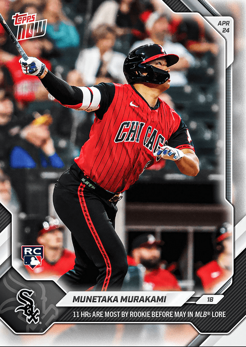 2026 Topps Now Munetaka Murakami #120 11 Home Runs Are Most By Rookie Before May in MLB Lore Chicago White Sox Rookie RC Baseball Card