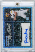 2025 Leaf Optichrome Fernando Mendoza #MAFM1 /7 2026 Mock Draft Blue Lazer Auto Rookie RC Football Card