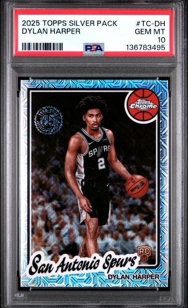 Graded 2025 Topps Silver Pack Dylan Harper #TCDH Rookie RC Basketball Card PSA 10 Gem Mint