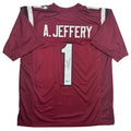 Autographed/Signed Alshon Jeffery South Carolina Maroon College Football Jersey Beckett BAS COA