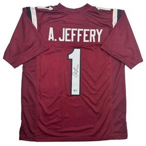 Autographed/Signed Alshon Jeffery South Carolina Maroon College Football Jersey Beckett BAS COA