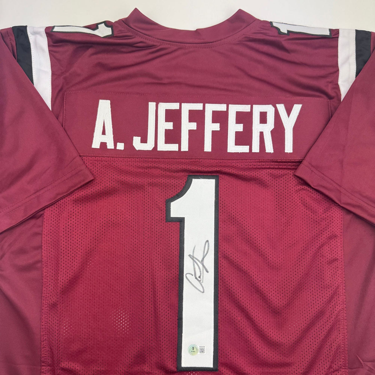 Autographed/Signed Alshon Jeffery South Carolina Maroon College Football Jersey Beckett BAS COA