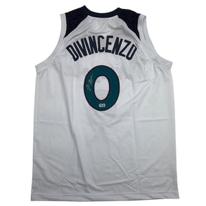 Autographed/Signed Donte Divincenzo Minnesota White Basketball Jersey Beckett BAS COA