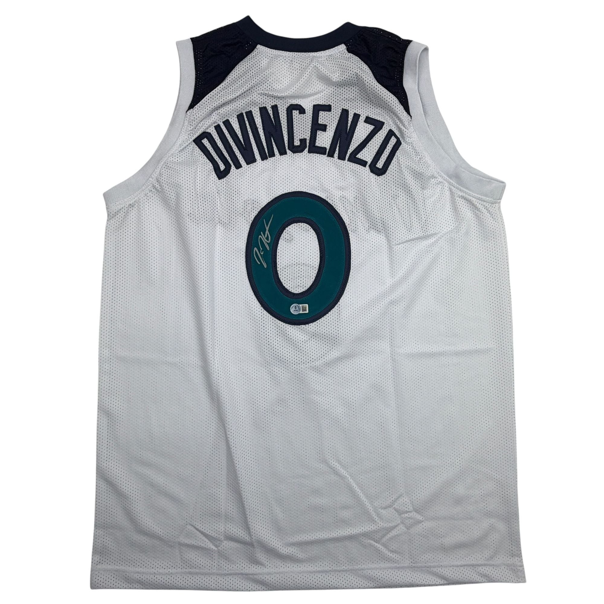 Autographed/Signed Donte Divincenzo Minnesota White Basketball Jersey Beckett BAS COA