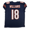 Autographed/Signed Caleb Williams Chicago Blue Pro Cut Football Jersey PSA/DNA COA