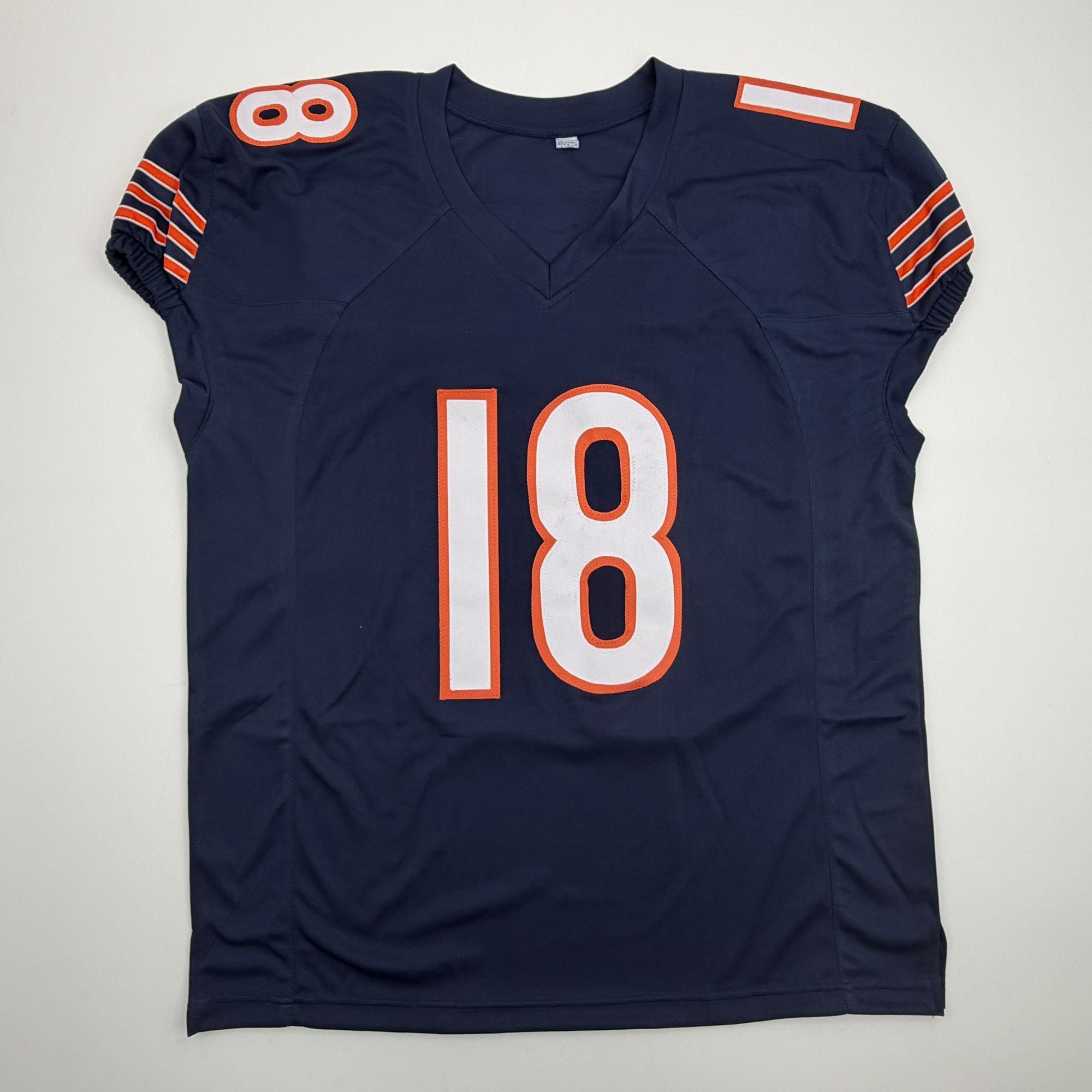 Autographed/Signed Caleb Williams Chicago Blue Pro Cut Football Jersey PSA/DNA COA
