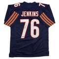 Autographed/Signed Teven Jenkins Chicago Blue Football Jersey Beckett BAS COA
