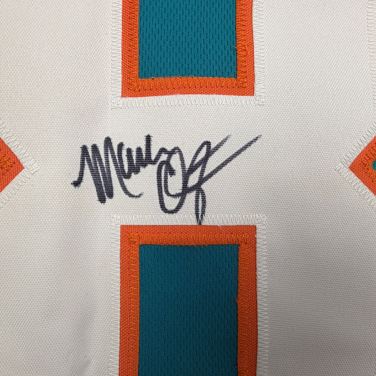 Autographed/Signed Mark Clayton Miami Teal Football Jersey JSA COA