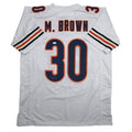 Autographed/Signed Mike Brown Chicago White Football Jersey JSA COA