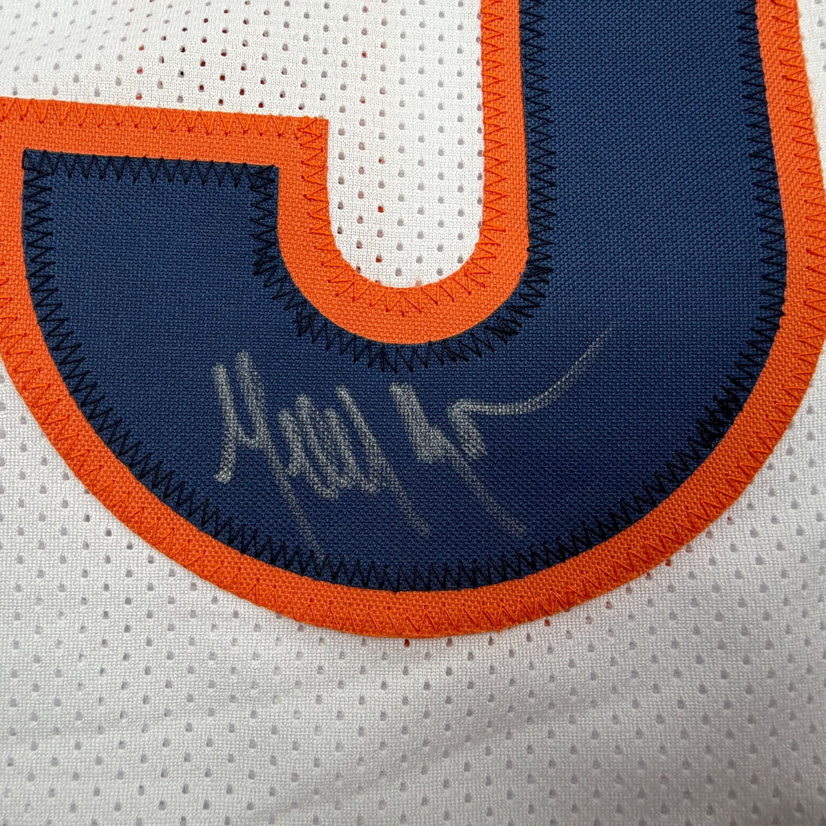 Autographed/Signed Mike Brown Chicago White Football Jersey JSA COA