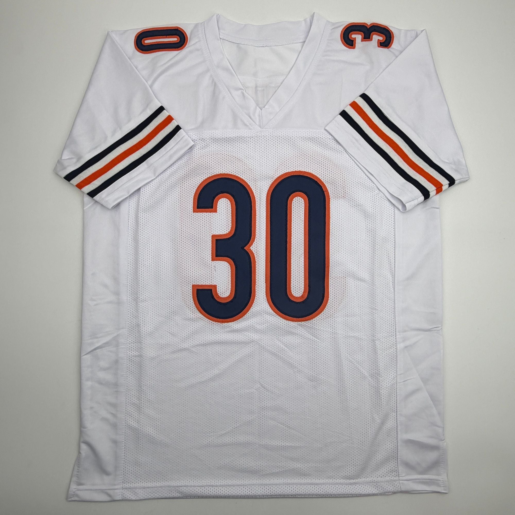 Autographed/Signed Mike Brown Chicago White Football Jersey JSA COA