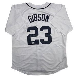Autographed/Signed Kirk Gibson Detroit White Baseball Jersey JSA COA