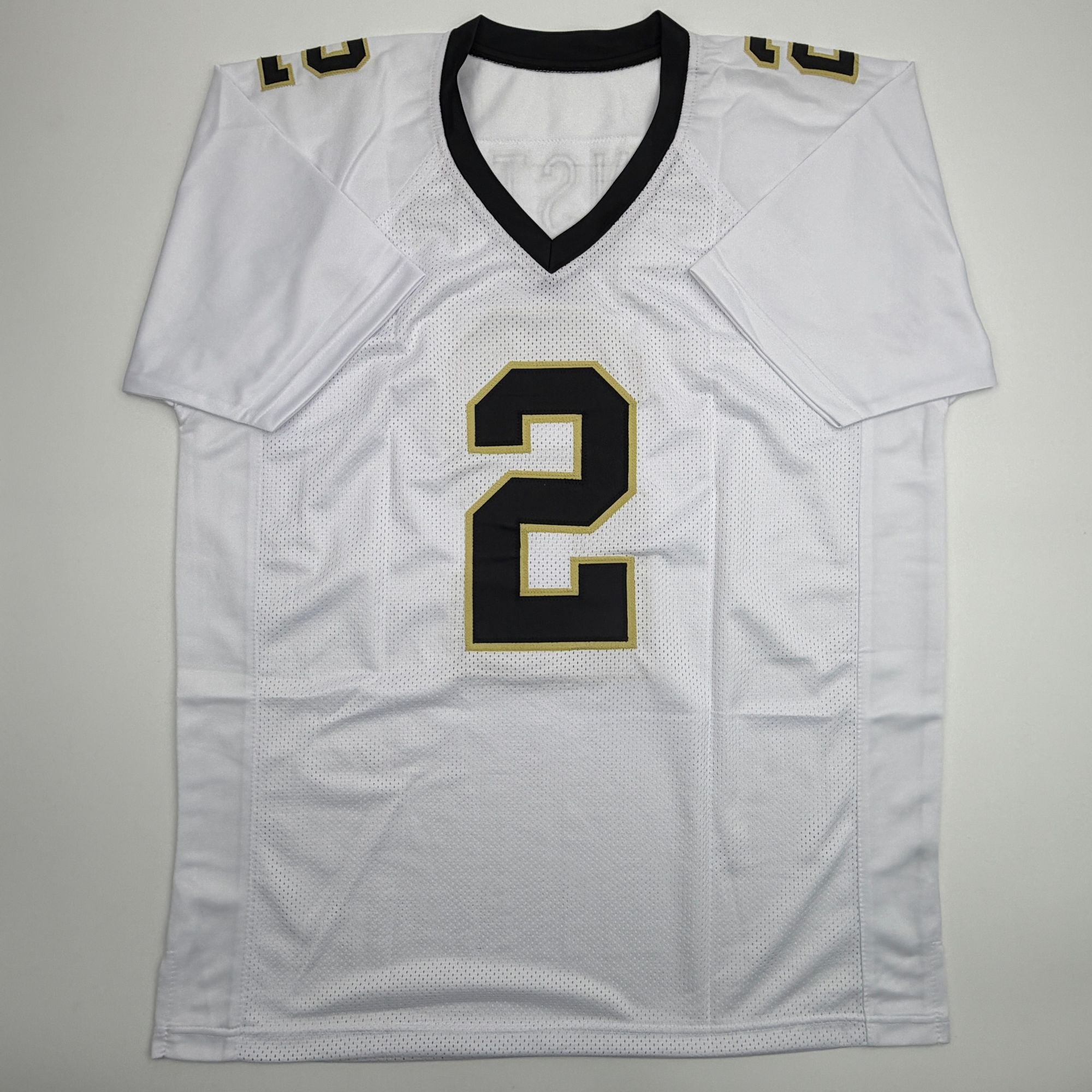 Autographed/Signed Jameis Winston New Orleans White Football Jersey Beckett BAS COA