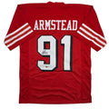Autographed/Signed Arik Armstead San Francisco Red Alternate Football Jersey Pristine PA COA
