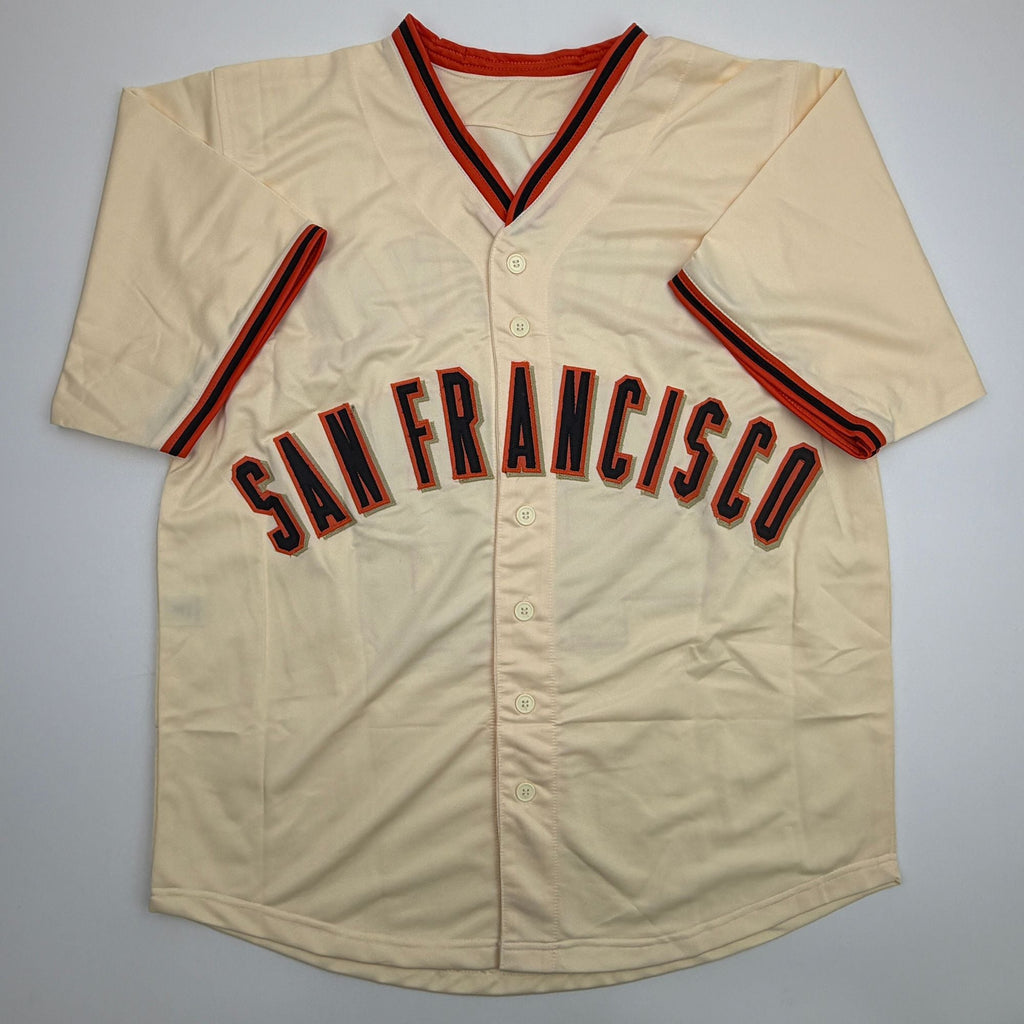 Autographed/Signed Pablo Sandoval San Francisco Cream Baseball Jersey Beckett BAS COA