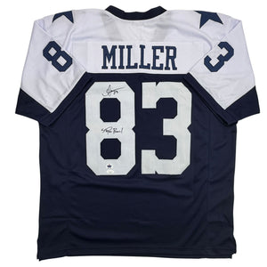 Autographed/Signed Anthony Miller Dallas Thanksgiving Day Football Jersey JSA COA