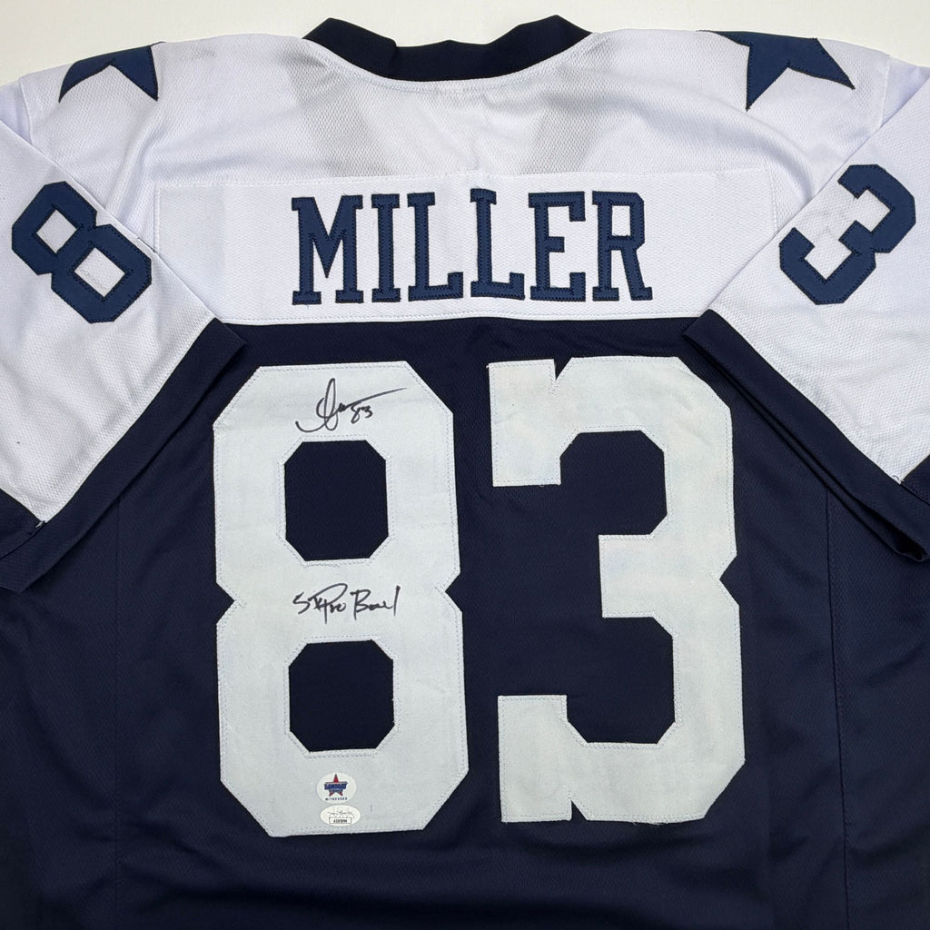 Autographed/Signed Anthony Miller Dallas Thanksgiving Day Football Jersey JSA COA