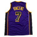 Autographed/Signed Gabe Vincent Los Angeles Purple Basketball Jersey Beckett BAS COA