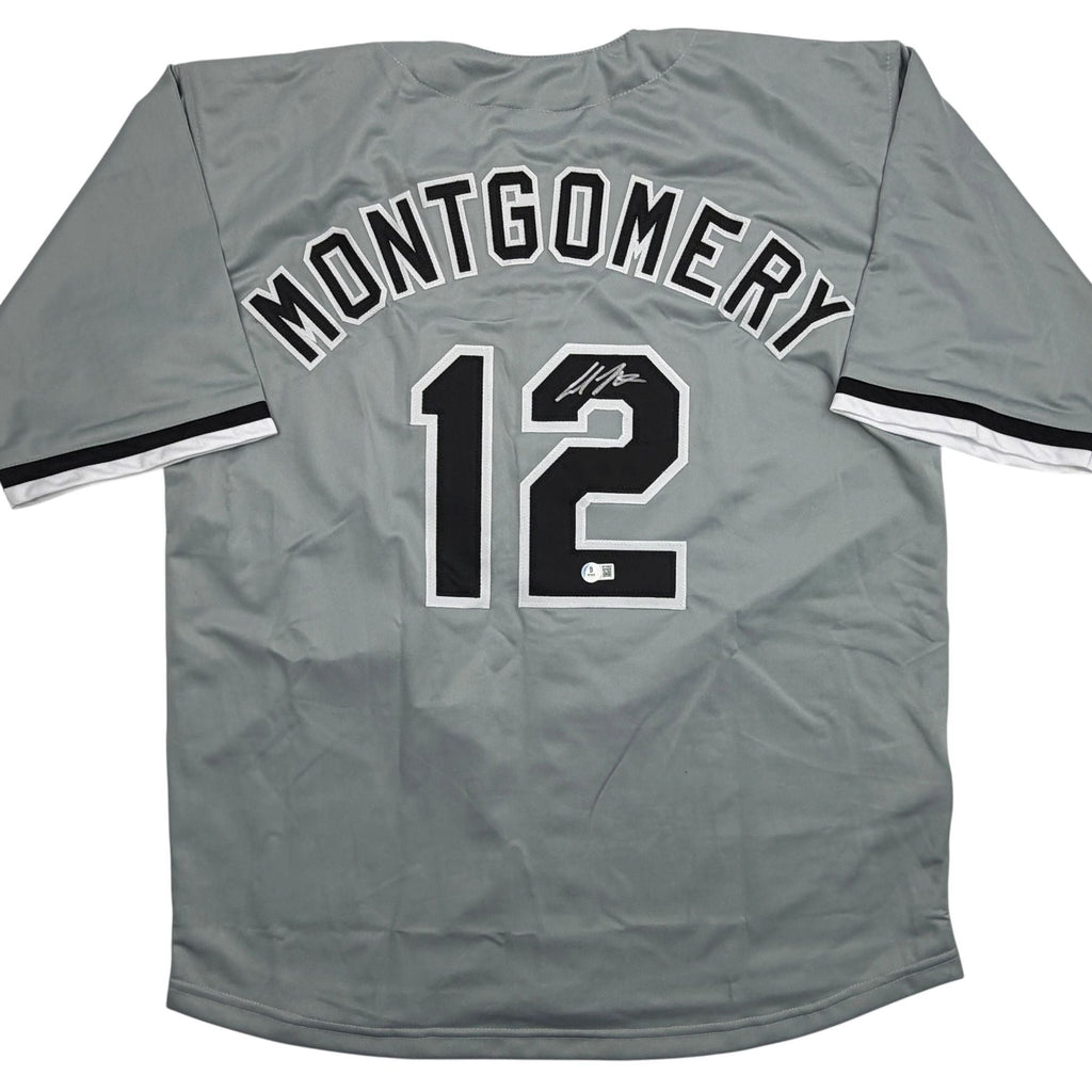 Autographed/Signed Colson Montgomery Chicago Grey Baseball Jersey Beckett BAS COA