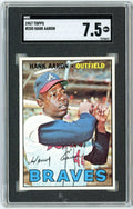 Graded 1967 Topps Hank Aaron #250 Baseball Card SGC 7.5 NM+