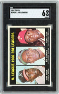 Graded 1967 Topps NL RBI Leaders #242 Baseball Card SGC 6 EX-NM